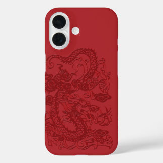 Coque Pour iPhone 16 Dragon coréen chinois d'Asie rouge
