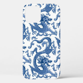 Case-Mate iPhone Case Dragon de Chinoiserie Bleu et Blanc 