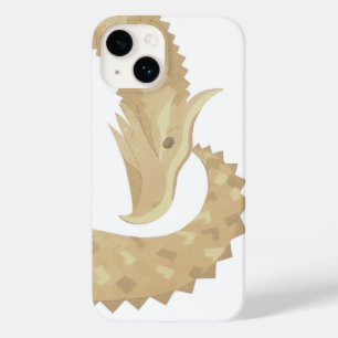 Coque Pour iPhone 14 dragon de cœur en grès sur fond blanc