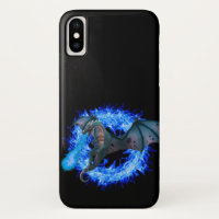 Dragon de Feu Bleu Flammes de Fantaisie