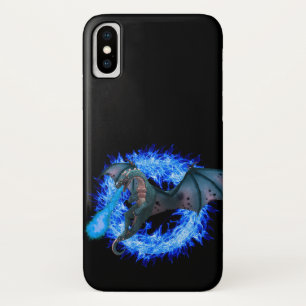 Case-Mate iPhone Case Dragon de Feu Bleu Flammes de Fantaisie