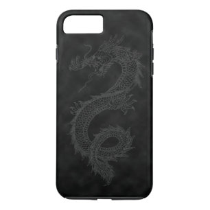 Coques Pour iPhone Dragon noir vintage de fumée