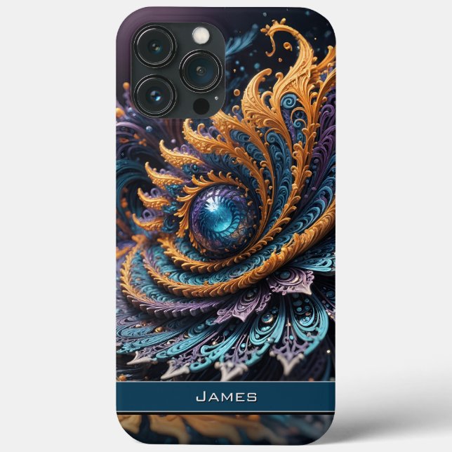 Coques Case-Mate iPhone Dragon Oeil moderne Abstrait Géométrique Nom fract (Verso)