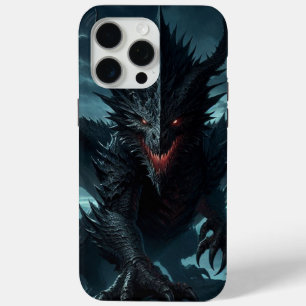 Coque iPhone 15 Pro Max Dragon sombre et médiéval