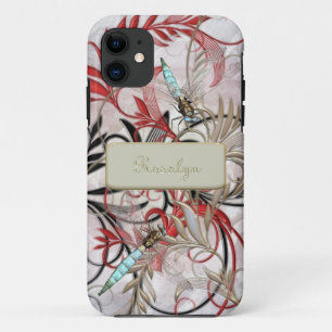 Case-Mate iPhone Case Dragonflies d'Aqua, Flourdir avec base de changeme