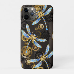 Case-Mate iPhone Case Dragonflies de Steampunk sur arrière - plan rayé