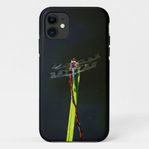 Coque Case-Mate Pour iPhone Dragonfly bleu et noir sur gazon vert et rouge