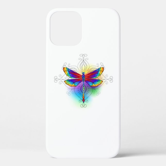 Coques Case-Mate iPhone Dragonfly en arc-en-ciel (Verso)