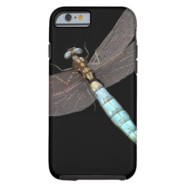 Coques Case-Mate iPhone Dragonfly numérique sur Black (Dos)
