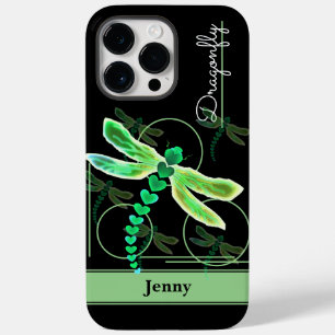 Coque Pour Pour iPhone 14 Pro Max Dragonfly Personnalisée (verte)