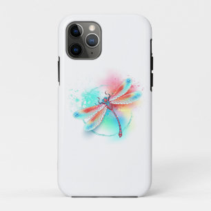 Case-Mate iPhone Case Dragonfly rouge sur l'arrière - plan aquarelle