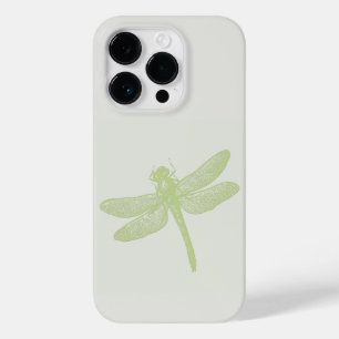 Coque Pour iPhone 14 Pro Dragonfly verte simple