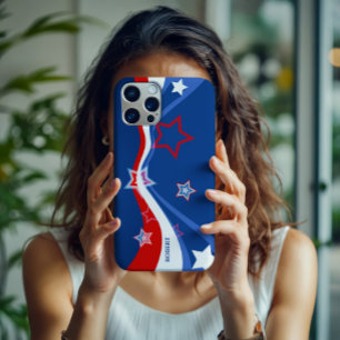 Coques iPhone 16 Pro Drapeau Abstrait américain Stars et Stripes