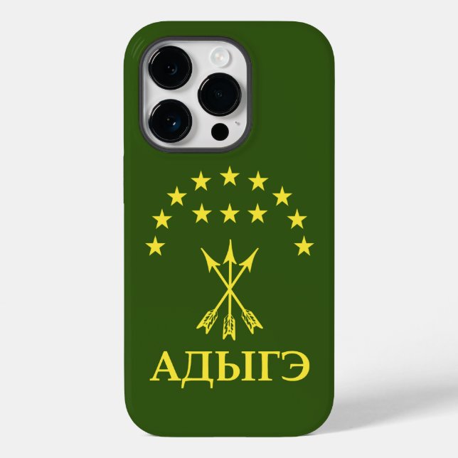 Coques Case-Mate iPhone Drapeau Adiga Design Pour Cerkess Circassien - Adi (Verso)