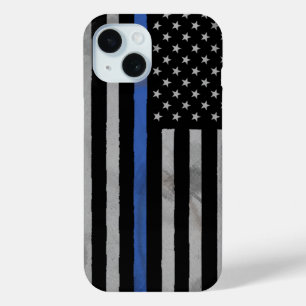 Coque Pour iPhone 15 Drapeau affligé déchiré en lambeaux par Blue Line