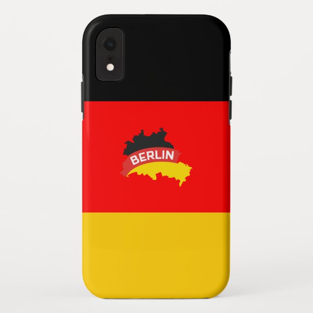Coques Case-Mate iPhone Drapeau allemand de Berlin (Dos)