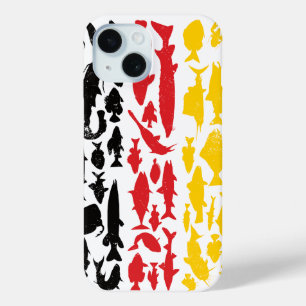 Coque Pour iPhone 15 Drapeau allemand fait de poisson - Design de pêche