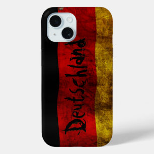 Coque Pour iPhone 15 Drapeau allemand - Vintage