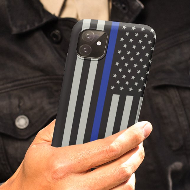 Coques Case-Mate iPhone Drapeau américain à ligne mince personnalisé (Créateur téléchargé)