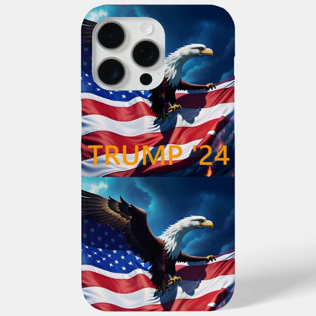 Coques Case-Mate iPhone Drapeau américain Aigle TRUMP 2024 (Verso)