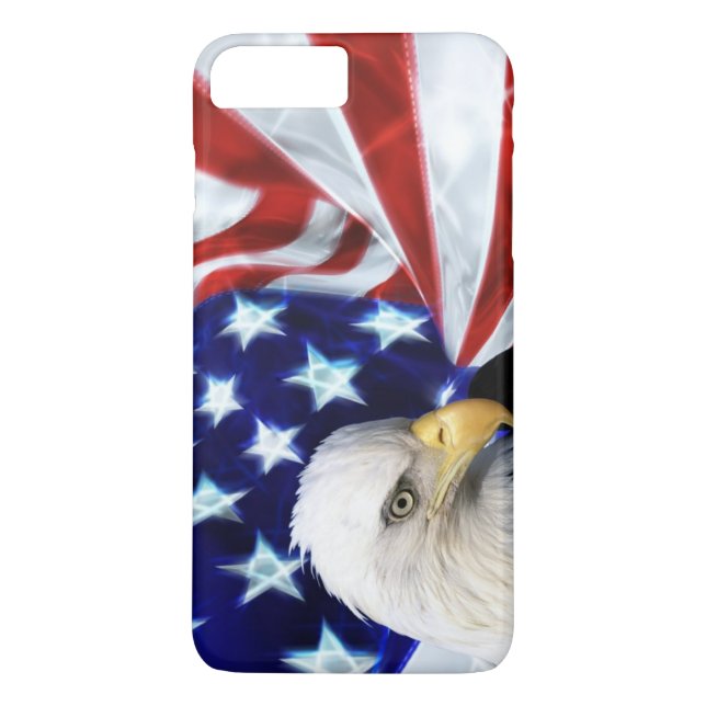 Coques Case-Mate iPhone Drapeau américain avec le patriotisme d'Eagle (Dos)