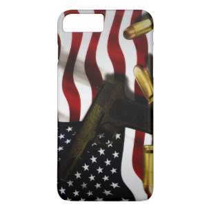 Coques Pour iPhone Drapeau américain avec le pistolet