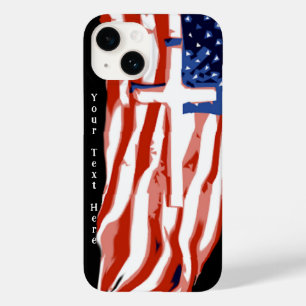 Coque Pour iPhone 14 Drapeau américain (C)