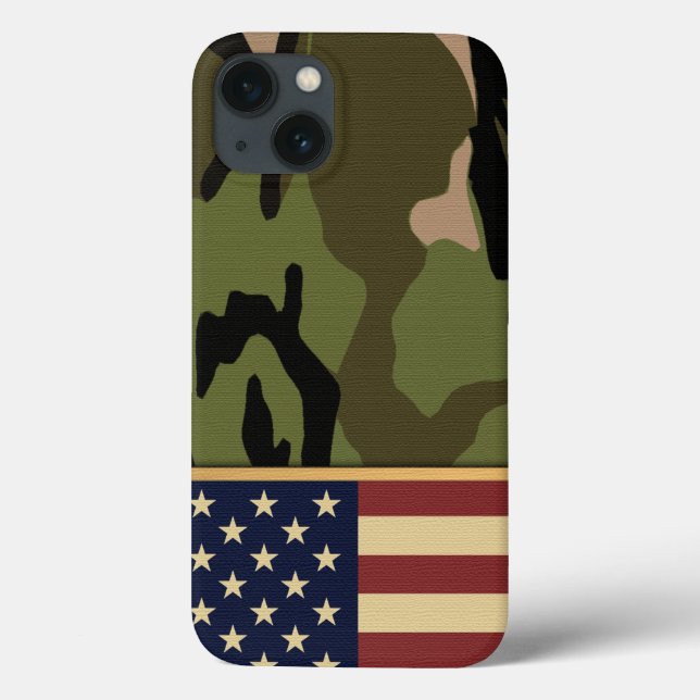 Coques Case-Mate iPhone Drapeau américain Camo (Verso)