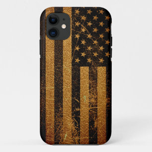 Coques Pour iPhone Drapeau américain Cuir Vintage #9
