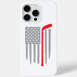 Coque iPhone 15 Pro Max Drapeau américain de hockey