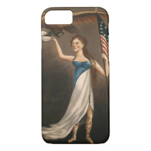 Coque Case-Mate Pour iPhone Drapeau américain de la Liberty Woman Eagle USA
