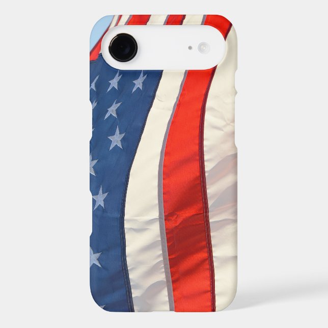 Coques Case-Mate iPhone Drapeau américain de ondulation (Verso)