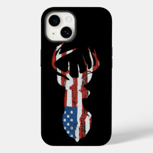 Coque Pour iPhone 14 Drapeau américain Deer