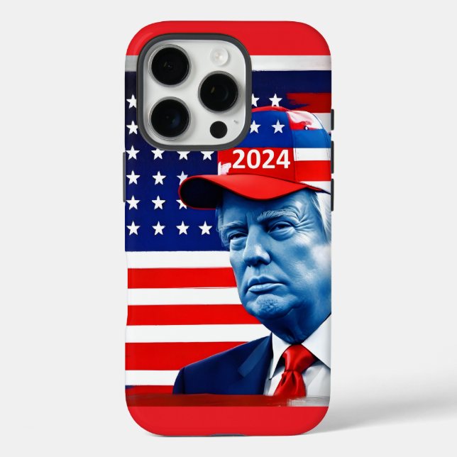 Coques Case-Mate iPhone Drapeau américain Donald Trump 2024 (Verso)