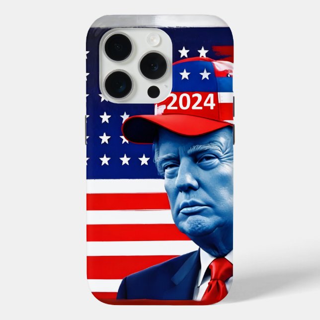 Coques Case-Mate iPhone Drapeau américain Donald Trump 2024 (Verso)