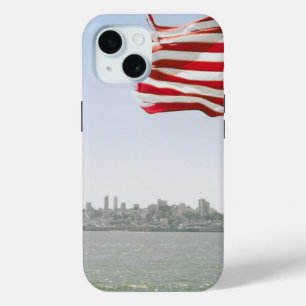 Coque Pour iPhone 15 Drapeau américain et littoral