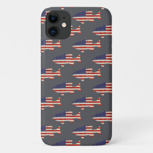 Case-Mate iPhone Case Drapeau américain gris