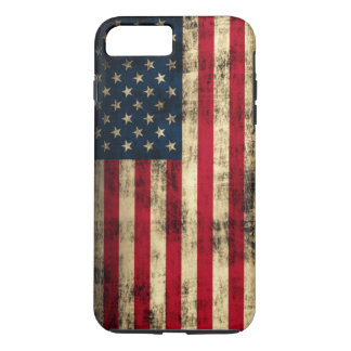 Coque iPhone 7 Plus Drapeau américain grunge