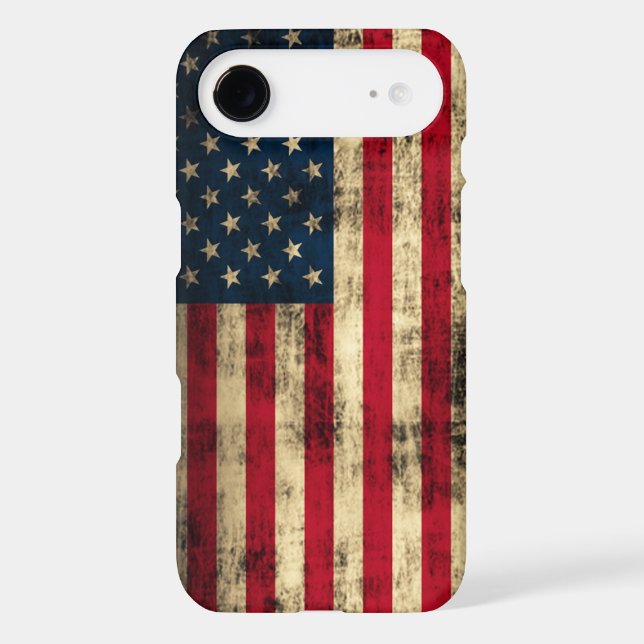 Coques Case-Mate iPhone Drapeau américain grunge (Verso)