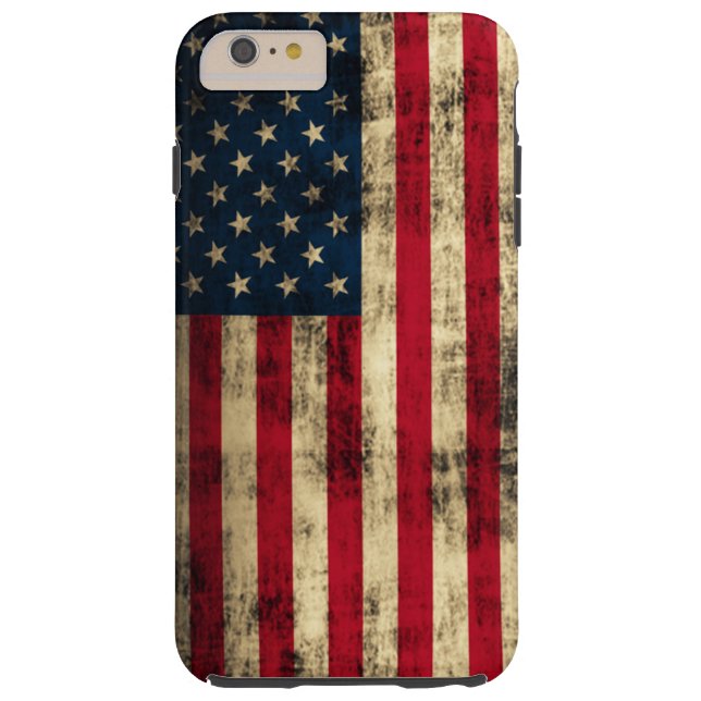 Coques Case-Mate iPhone Drapeau américain grunge (Dos)