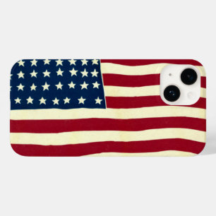 Coque Pour iPhone 14 Drapeau américain patriotique vintage, fête du 4 j