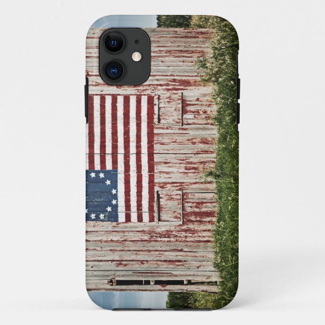 Coques Case-Mate iPhone Drapeau américain peint sur la grange (Dos)