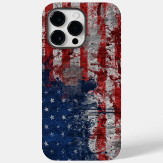 Coque Pour Pour iPhone 14 Pro Max Drapeau américain peint sur un mur de grunge