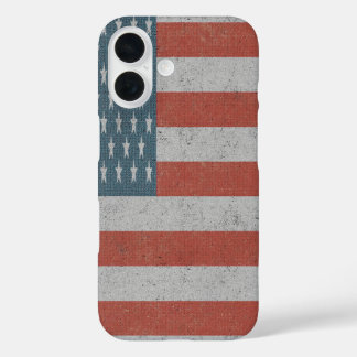 Coque Pour iPhone 16 Drapeau américain rétro