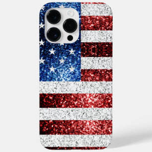 Coque Pour Pour iPhone 14 Pro Max drapeau américain rouge blanc brillant parties sci