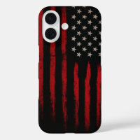 Drapeau américain rouge et noir
