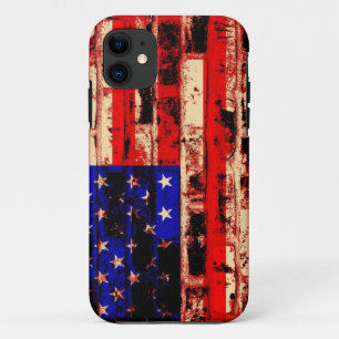 Coques Pour iPhone Drapeau américain sur mur en brique