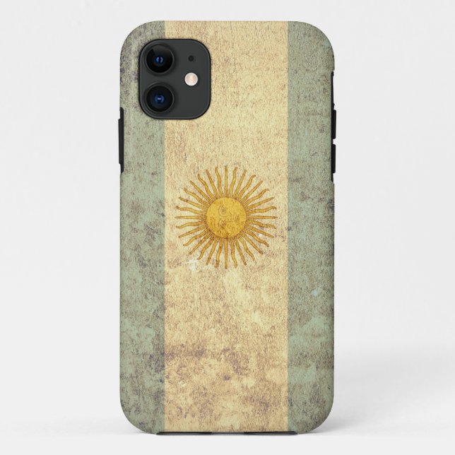 Coques Case-Mate iPhone Drapeau Argentine - Grunge (Dos)