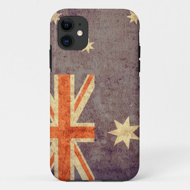 Coques Case-Mate iPhone Drapeau Australie - Grunge (Dos)