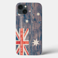 Drapeau australien sur bois